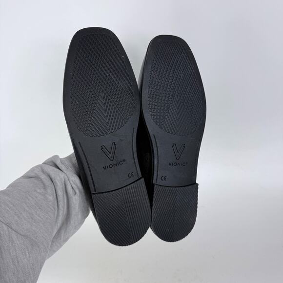 Vionic Willa 2.0 Loafers Women 9 Black Leather Pointed Toe Comfort Slip-On Flats - Picture 8 of 10